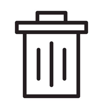 Çöp Kovası satırı vektör simgesi