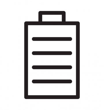 pil çizgisi vektör simgesi