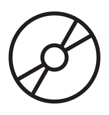 CD çizgi vektör simgesi