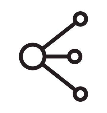 Paylaşım işareti satırı vektör simgesi