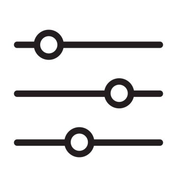 ekolayzır çizgi vektör simgesi