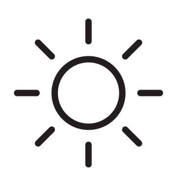 Güneş ışığı hat vektör simgesi