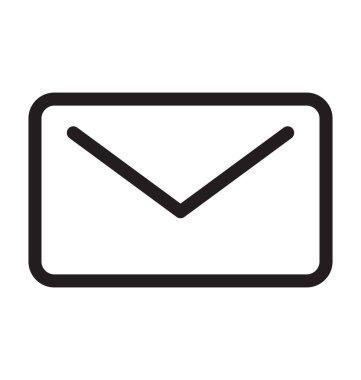 Zarf çizgi vektör simgesi