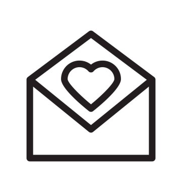 Aşk mektubu satırı vektör simgesi