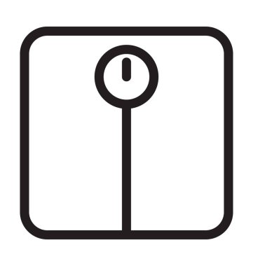 Tartı makine satırı vektör simgesi