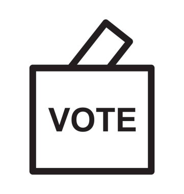 Oy sandığı satırı vektör simgesi