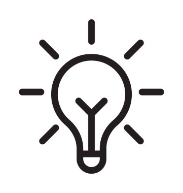 Ampul satırı vektör simgesi