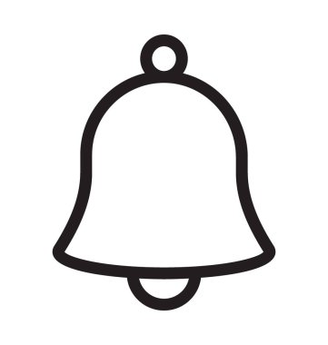 Bell çizgi vektör simgesi