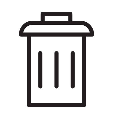 Çöp Kovası satırı vektör simgesi