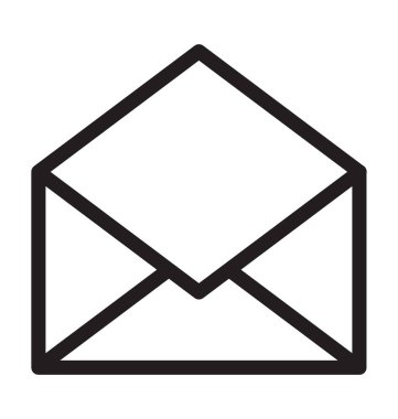 Zarf çizgi vektör simgesi