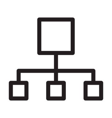 hiyerarşi çizgi vektör simgesi