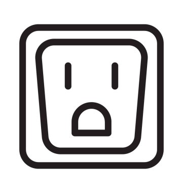 Ağ soket satırı vektör simgesi