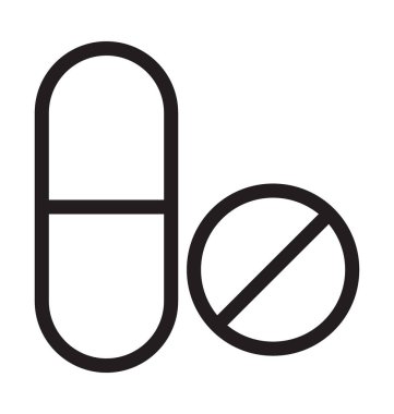 Tıp çizgi vektör simgesi