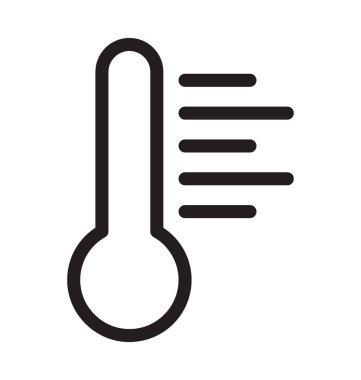 termometre satır vektör simgesi