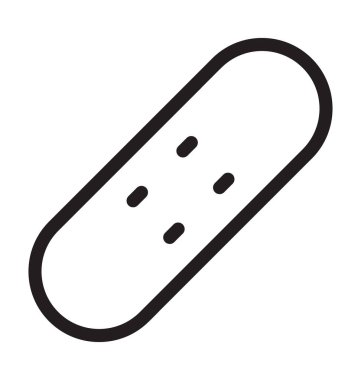 Kapsül çizgi vektör simgesi