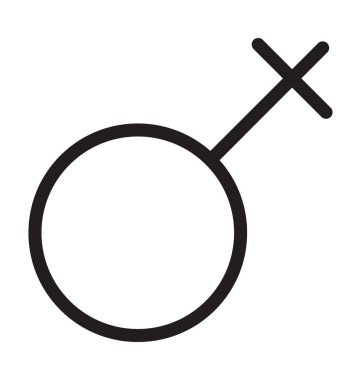 Kadın işareti satırı vektör simgesi