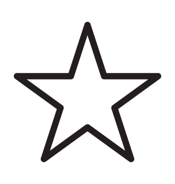 yıldız çizgi vektör simgesi