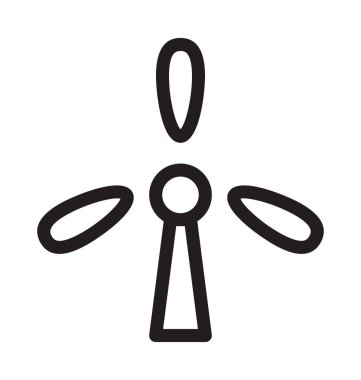 Rüzgar Türbini satırı vektör simgesi