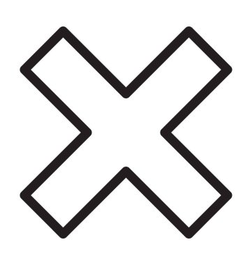 İşareti satırı vektör simgesi silmek