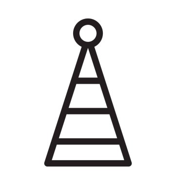 Noel Baba şapkası satırı vektör simgesi