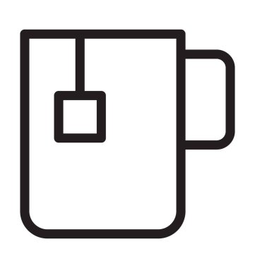 Anlık çay satırı vektör simgesi