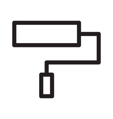 Boya silindiri satırı vektör simgesi