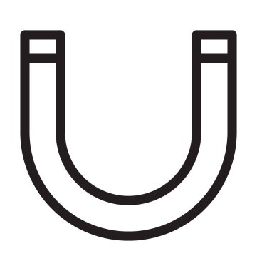 mıknatıs çizgisi vektör simgesi