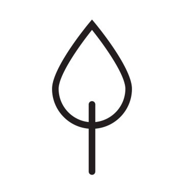 Servi ağacı satırı vektör simgesi