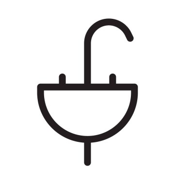 Havza çizgi vektör simgesi