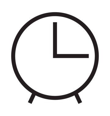 Saat vektör anahat simgesi  