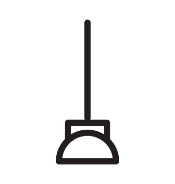 Süpürge vektör anahat simgesini 