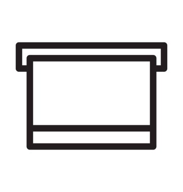 Havlu vektör anahat simgesini astı 