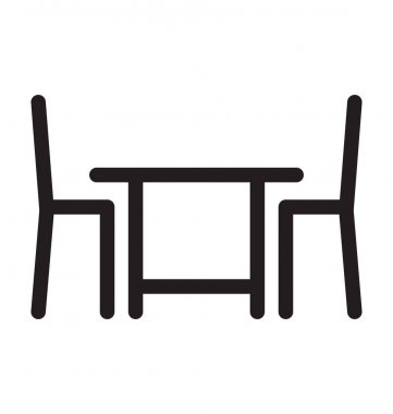 Restoran vektör anahat simgesini 