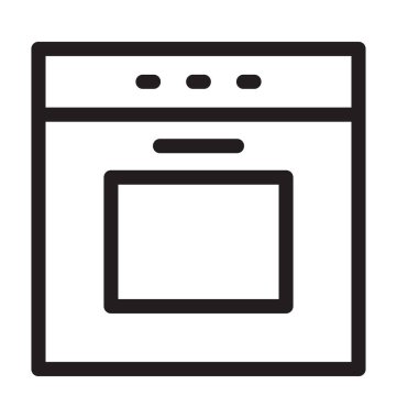 Aralığı vektör anahat simgesini pişirme  