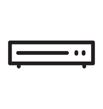 CD çalar vektör anahat simgesini 