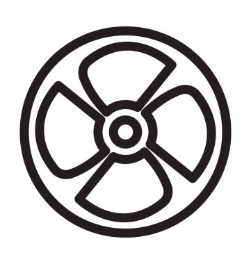 Egzoz fan vektör anahat simgesini  