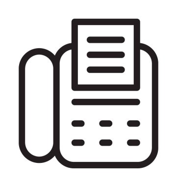 Faks makinesi vektör anahat simgesini