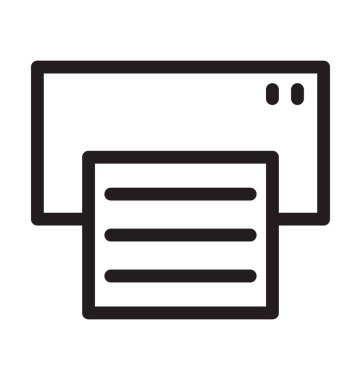 Yazıcı vektör anahat simgesini 