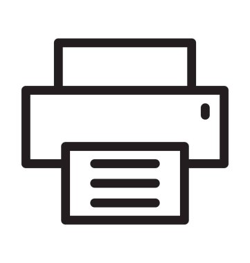 Yazıcı vektör anahat simgesini 