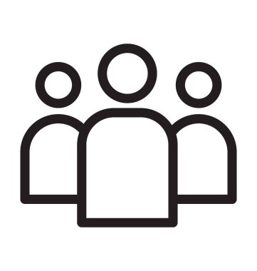 İnsanlar vektör anahat simgesini