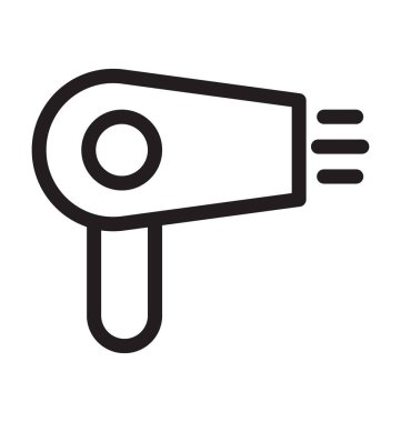 Saç kurutma makinesi vektör anahat simgesini