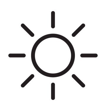 Güneş vektör anahat simgesini