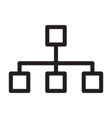 Hiyerarşi yapısı vektör anahat simgesini