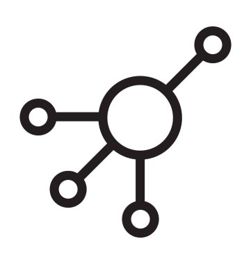 Küresel ağ vektör anahat simgesini