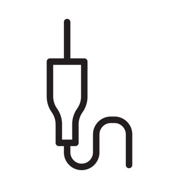 Jack kablo vektör anahat simgesini