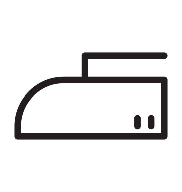 Demir vektör anahat simgesini