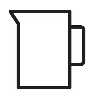 Sürahi vektör anahat simgesini