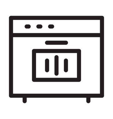 Aralığı vektör anahat simgesini pişirme