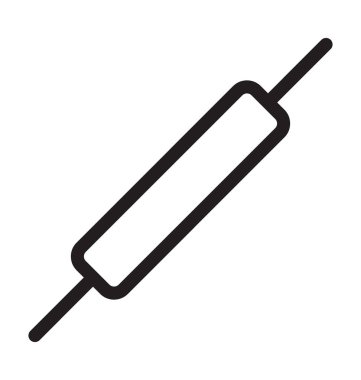 Oklava vektör anahat simgesini