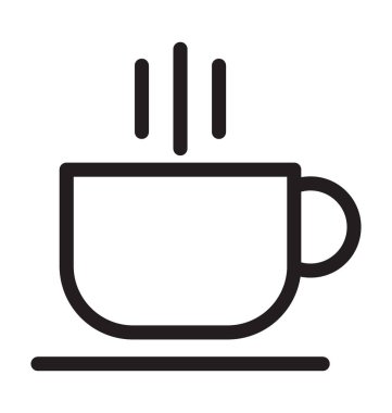 Sıcak çay vektör anahat simgesini